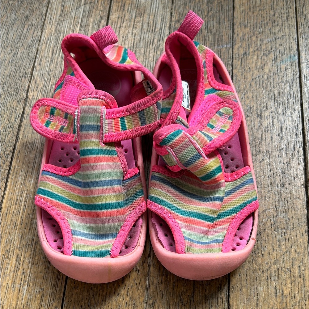 Carter's Pink Striped Kids Water Shoes